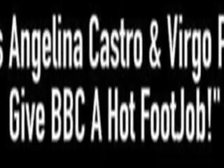 Bbws অ্যাঞ্জেলিনা কাস্ত্রো & virgo peridot দেত্তয়া বিবিসি একটি sensational footjob&excl;