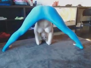 Haley ryder - albastru yoga pantaloni sperma
