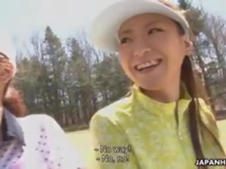 美丽 高尔夫球 女学生 nana kunimi 集 向上 一 mistake 和 现在 她