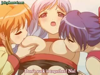 Fantastic Anime Chicks Rubbing Their Tits