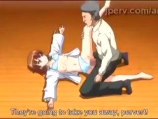 Mladý anime mladý samice stráca ju virginity s špinavý starý