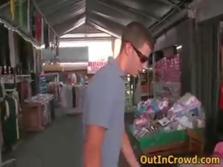 Jovens depilados público homossexual a foder em o flea mercado 1 por outincrowd