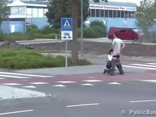 Public blowjob at a crosswalk